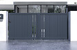 CASANOOV - Casanoov Portail coulissant 3,5 m GIONA H.160  cm aluminium gris - vignette