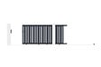 CASANOOV - Casanoov Portail coulissant 3 m VEYMONT H.140  cm aluminium gris - vignette