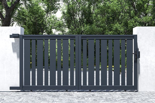 CASANOOV - Casanoov Portail coulissant 3 m VEYMONT H.140  cm aluminium gris - large