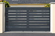 CASANOOV - Casanoov Portail coulissant 3 m VOGEL H.160  cm aluminium gris - vignette