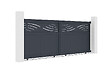 CASANOOV - Casanoov Portail coulissant 3,7 m HALTI H.140  cm aluminium gris - vignette
