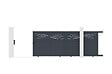 CASANOOV - Casanoov Portail coulissant 3,7 m HALTI H.140  cm aluminium gris - vignette