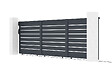 CASANOOV - Casanoov Portail coulissant 6 m vogel H.160  cm aluminium gris + Portillon Vogel H.160 gris - vignette