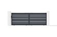 CASANOOV - Casanoov Portail coulissant 4 m VOGEL H.140  cm + 2 poteaux aluminium gris ELDA - vignette
