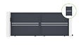 CASANOOV - Casanoov Portail coulissant 4 m CIMONE H.160  cm alu + portillon CIMONE H.160  cm GRIS - vignette