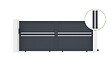 CASANOOV - Casanoov Portail coulissant 3,5 m CIMONE H.140  cm alu + 2 poteaux 15x15  cm H.166  cm GRIS - vignette