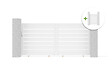 CASANOOV - Casanoov Portail coulissant 3 m VOGEL H.140  cm + Portillon 1m VOGEL H.140  cm aluminium blanc - vignette