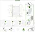 CASANOOV - Casanoov Portail coulissant 3 m VOGEL H.140  cm + Portillon 1m VOGEL H.140  cm aluminium blanc - vignette