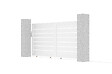 CASANOOV - Casanoov Portail coulissant 3 m VOGEL H.140  cm + Portillon 1m VOGEL H.140  cm aluminium blanc - vignette