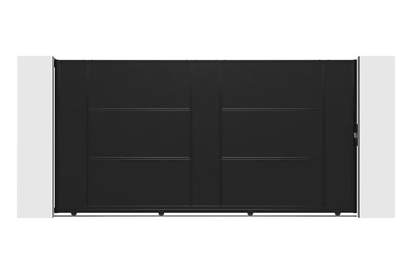 CASANOOV - Casanoov Portail coulissant acier 3,5 m NALI H.180  cm noir + moteur C600 - large