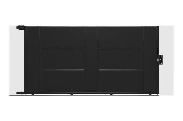 CASANOOV - Casanoov Portail coulissant acier 3,5 m NALI H.180  cm noir + moteur C600 - large