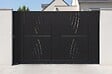 CASANOOV - Casanoov Portail coulissant acier 3 m NALI VELETA H.180  cm noir + Portillon H.180  cm noir - vignette