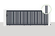 CASANOOV - Casanoov Portail coulissant 4 m H.140  cm VEYMONT + 2 poteaux EIFEL H.166  cm Gris - vignette