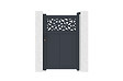CASANOOV - Casanoov Portail coulissant 5 m DOLOMITE RUIVO H.160  cm aluminium gris + Portillon 1m DOLOMITE RUIVO H.160  cm aluminium gris - vignette