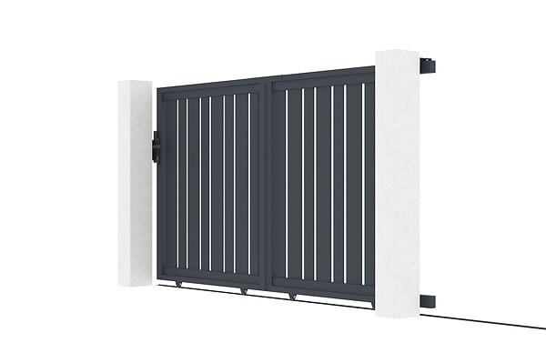 CASANOOV - Casanoov Portail coulissant 3 m VEYMONT H.160  cm aluminium gris - large