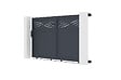 CASANOOV - Casanoov Portail coulissant 3 m HALTI H.160  cm + 2 poteaux H.190  cm aluminium gris - vignette