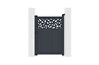 CASANOOV - Casanoov Portail coulissant 5 m DOLOMITE RUIVO H.140  cm aluminium gris + Portillon 1m DOLOMITE RUIVO H.140  cm aluminium gris - vignette