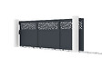 CASANOOV - Casanoov Portail coulissant 5 m DOLOMITE RUIVO H.140  cm aluminium gris + Portillon 1m DOLOMITE RUIVO H.140  cm aluminium gris - vignette