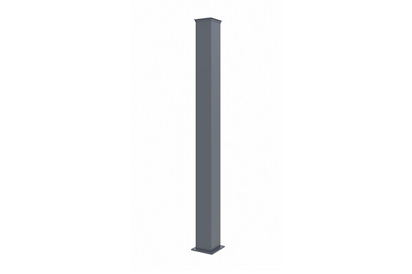 CASANOOV - Casanoov Portail coulissant 4 m LIFE H.160  cm + 2 poteaux H.190  cm aluminium gris - large