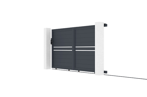 CASANOOV - Casanoov Portail coulissant 3 m CIMONE H.160 aluminium gris - large