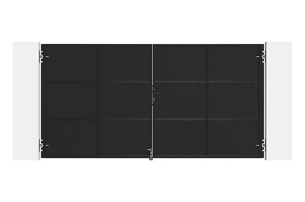 CASANOOV - Casanoov Portail battant acier L.3,5 m NALI H.180  cm noir mat - large