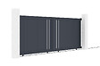 CASANOOV - Casanoov Portail coulissant 3,5 m GIONA H.140  cm alu gris + Portillon 1M CIMONE H.140  cm alu - vignette