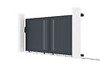 CASANOOV - Casanoov Portail coulissant 3,5 m GIONA H.140  cm alu gris + Portillon 1M CIMONE H.140  cm alu - vignette