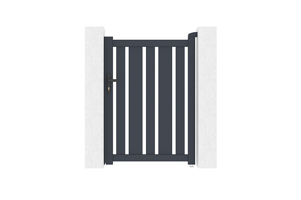 CASANOOV - Casanoov Portail coulissant 4 m H.140  cm VEYMONT + Portillon 1m VEYMONT H.140  cm gris - large