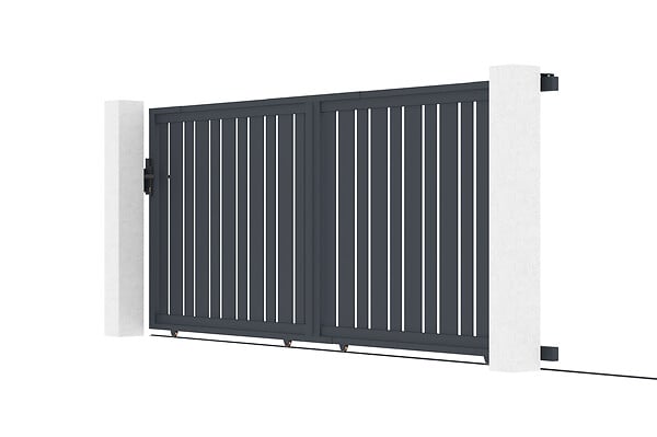 CASANOOV - Casanoov Portail coulissant 4 m VEYMONT H.160  cm aluminium gris - large