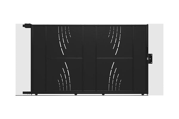 CASANOOV - Casanoov Portail acier coulissant 3 m NALI VELETA H.180  cm noir - large