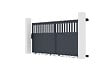 CASANOOV - Casanoov Portail coulissant 3,7 m SANTIS H.140  cm aluminium gris - vignette