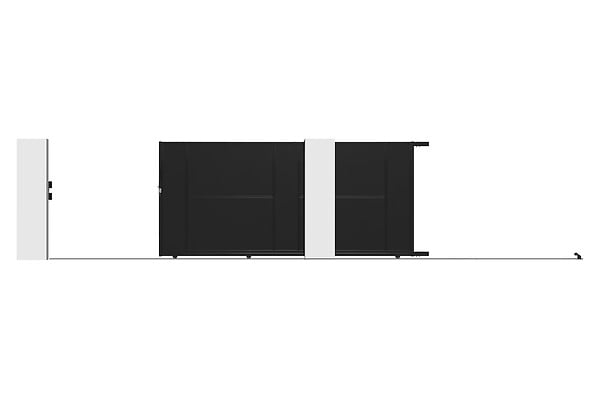 CASANOOV - Casanoov Portail acier coulissant 3,5 m NALI H.160  cm noir - large