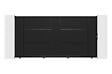 CASANOOV - Casanoov Portail coulissant acier 3,5 m NALI H.180  cm noir + 2 poteaux 15x15 acier noir CARMO - vignette