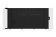 CASANOOV - Casanoov Portail coulissant acier 3,5 m NALI H.180  cm noir + 2 poteaux 15x15 acier noir CARMO - vignette