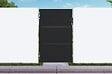 CASANOOV - Casanoov Portail coulissant acier 3,5 m NALI H.160  cm noir + Portillon H.160  cm noir - vignette