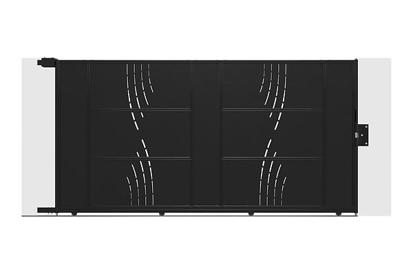 CASANOOV - Casanoov Portail acier coulissant 3,5 m NALI VELETA H.180  cm noir - large