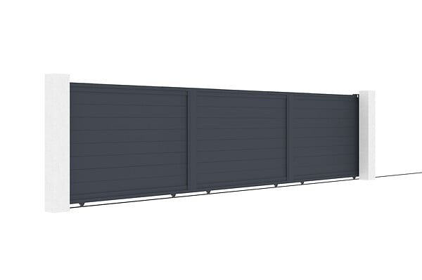 CASANOOV - Casanoov Portail coulissant 6 m EIGER H.140  cm aluminium gris - large