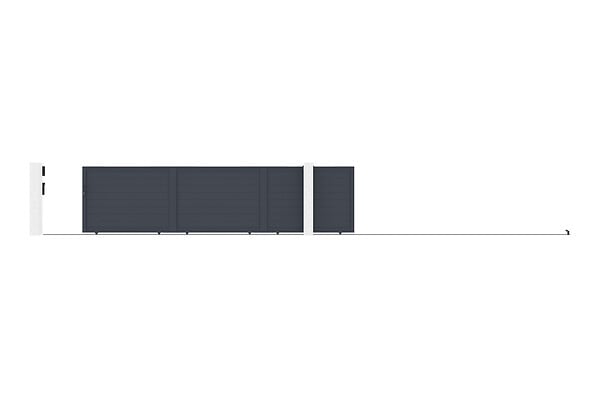 CASANOOV - Casanoov Portail coulissant 6 m EIGER H.140  cm aluminium gris - large
