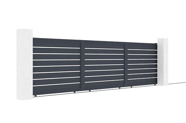 CASANOOV - Casanoov Portail coulissant 6 m vogel H.160  cm aluminium gris - large