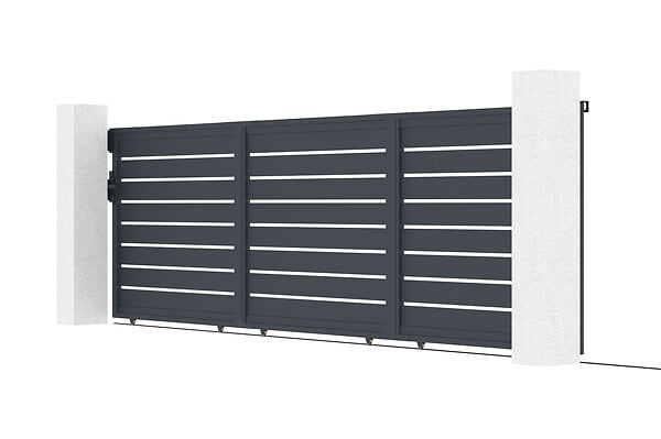 CASANOOV - Casanoov Portail coulissant 6 m vogel H.160  cm aluminium gris - large