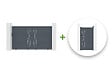 CASANOOV - Casanoov Portail coulissant 3 m LIFE H.180  cm + Portillon 1m LIFE H.180  cm aluminium gris - vignette