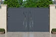 CASANOOV - Casanoov Portail coulissant 3 m LIFE H.180  cm + Portillon 1m LIFE H.180  cm aluminium gris - vignette