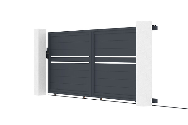 CASANOOV - Casanoov Portail coulissant 3,5 m CIMONE H.140 aluminium gris - large