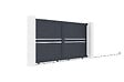 CASANOOV - Casanoov Portail coulissant 3 m CIMONE H.160  cm alu + portillon CIMONE H.160  cm GRIS - vignette