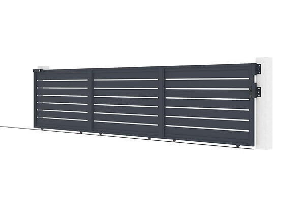 CASANOOV - Casanoov Portail coulissant 6 m VOGEL H.140  cm aluminium gris - large
