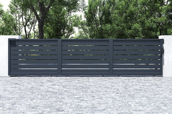 CASANOOV - Casanoov Portail coulissant 6 m VOGEL H.140  cm aluminium gris - large