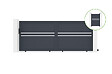 CASANOOV - Casanoov Portail coulissant 3,5 m CIMONE H.140  cm alu + portillon CIMONE H.140  cm GRIS - vignette