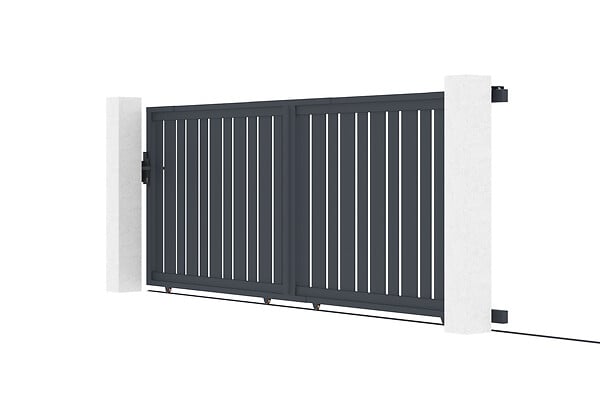 CASANOOV - Casanoov Portail coulissant 4 m VEYMONT H.140  cm aluminium gris - large