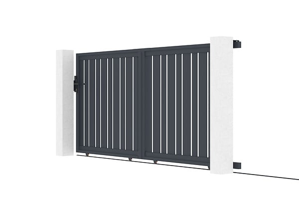 CASANOOV - Casanoov Portail coulissant 3,5 m VEYMONT H.160  cm aluminium gris - large