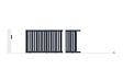 CASANOOV - Casanoov Portail coulissant 3,5 m VEYMONT H.160  cm aluminium gris - vignette